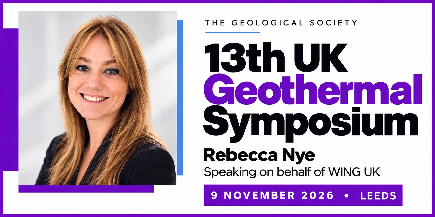 Rebecca Nye to Speak at the 13th UK Geothermal Symposium